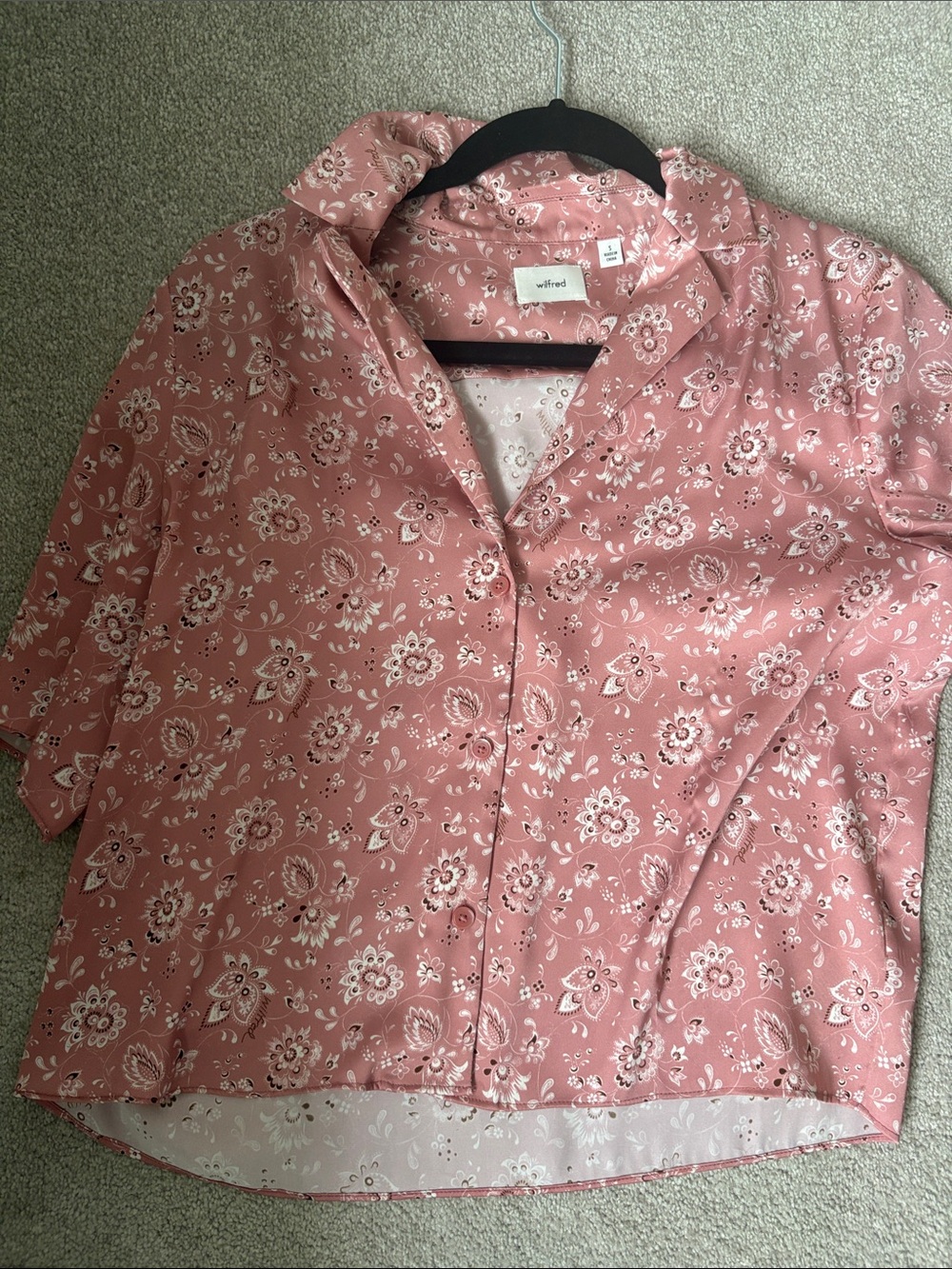 Wilfred Dusty Rose Floral Button-Down Shirt